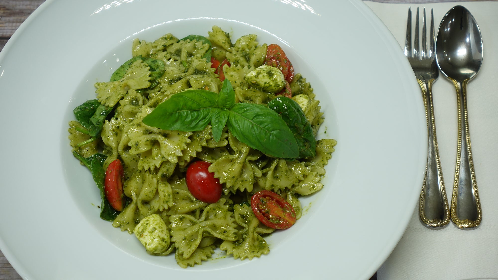 Basil Pesto Farfalle Salad